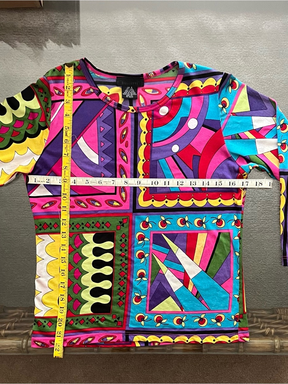 Colorblock Geometric Long Sleeve Tee - Multi - Picture 3 of 3